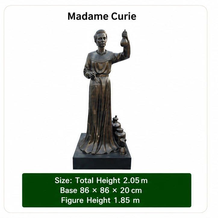 Marie Curie Figure Sculpture