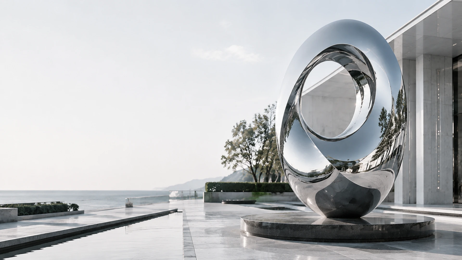 Stainless steel sculpture banner