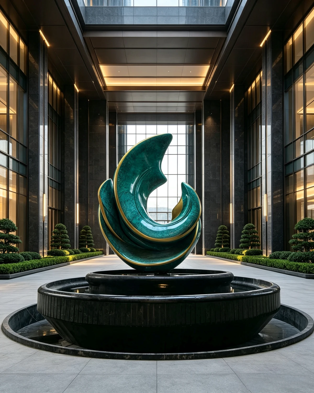 Green Luxury Entrance Sculpture