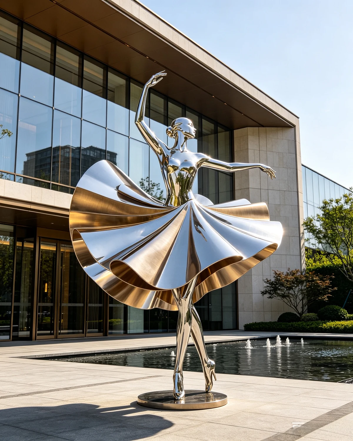 Modern Dancing Figure Sculpture